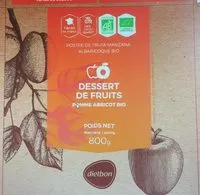 Mängden socker i Dessert Pomme Abricot Bio