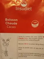 Mängden socker i Boisson chaude cacao insudiet