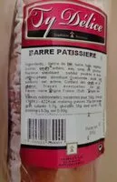 Mängden socker i Barre pâtissiere