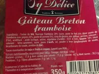 Mängden socker i Gâteau Breton Framboise