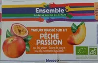 Mängden socker i Yaourt brassé sur lit pêche passion