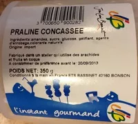 Mängden socker i Praline concassée
