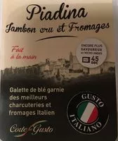 Mängden socker i Piadina jambon cru et fromages