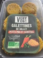 Mängden socker i Galettines de millet petit pois carottes