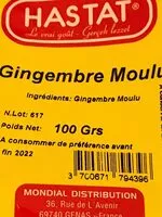 Mängden socker i Gingembre moulu
