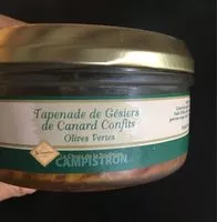 Mängden socker i Tapenade de gesiers de canard confits