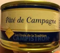 Mängden socker i Pâté de campagne