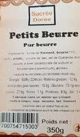 Mängden socker i Petits beurre