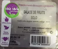 Mängden socker i Salade de fruits solo