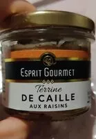 Mängden socker i Terrine de caille aux raisins