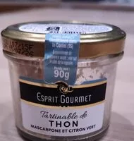 Mängden socker i Tartinables de thon mascarpone et citron vert