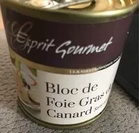 Mängden socker i Bloc de foie gras de canard