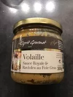 Mängden socker i Volaille - Sauce Royale et Ravioles au foie gras
