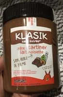 Mängden socker i Klasik Pâte à tartiner choco-noisettes