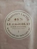 Mängden socker i Chocolat de Madagascar non conché 45%