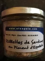 Mängden socker i Rillettes de Sardines au Piment d'Espelette