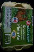 Mängden socker i 6 Oeufs plein air cal. Gros