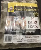 Mängden socker i L'Oeuf de nos Villages Parole d'éleveurs! 20 œufs frais datés du jour de ponte
