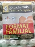 Mängden socker i 20 oeufs frais datés sur la coquille