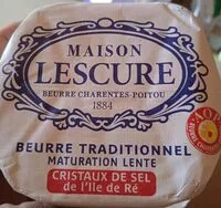 Mängden socker i Le beurre aux cristaux de sel AOP Charentes-Poitou