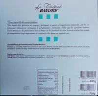 Mängden socker i Le fondant baulois