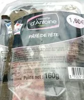 Mängden socker i Pâté de tête