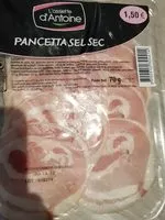 Mängden socker i Pancetta sel sec