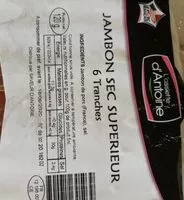 Mängden socker i Jambon sec supérieur