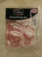 Mängden socker i Pancetta sel sec