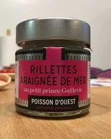 Mängden socker i Rillettes Araignée de Mer au Petit Prince Guillevic