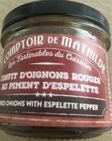 Mängden socker i Confit d’oignon rouges au piment d’espelette