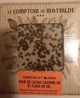 Mängden socker i Chocolat blond grué de cacao caramelisé et fleur de sel