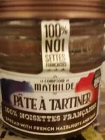 Mängden socker i Pâte à tartiner aux noisettes et au lait