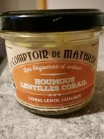 Mängden socker i Houmous lentilles corail