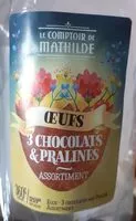 Mängden socker i œufs 3 chocolats & pralines assortiment