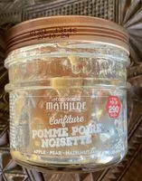Mängden socker i Confiture pomme poire noisette