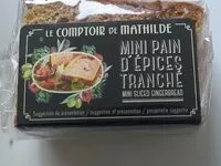 Mängden socker i Mini pain d'épices tranché