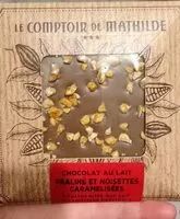 Mängden socker i Chocolat au lait Praliné et noisettes caramélisées