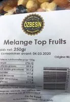 Mängden socker i Melange Top Fruit