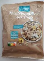 Mängden socker i Muesli croustillant aux fruits