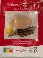 Mängden socker i Velouté aux bolets