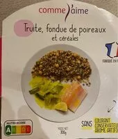 Mängden socker i Truite, fondue de poireaux et céréales