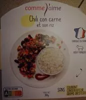 Mängden socker i Chili con carne et son riz