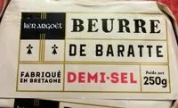 Mängden socker i Beurre de baratte demi-sel