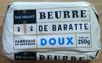 Mängden socker i Beurre de baratte doux
