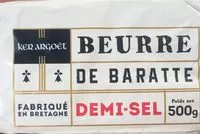Mängden socker i Beurre de baratte demi sel