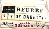 Mängden socker i Beurre de baratte demi-sel au sel de Guérande