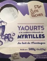Mängden socker i Yaourt a la confiture artisanale de myrtilles