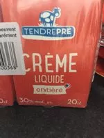 Mängden socker i Crème liquide entière