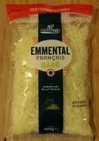 Mängden socker i Emmental français râpé